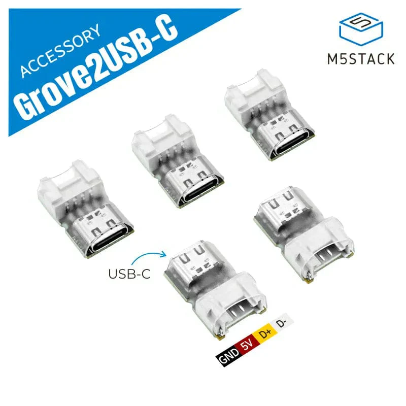 Grove to USB-C Connector (5 Pack) - Image 2