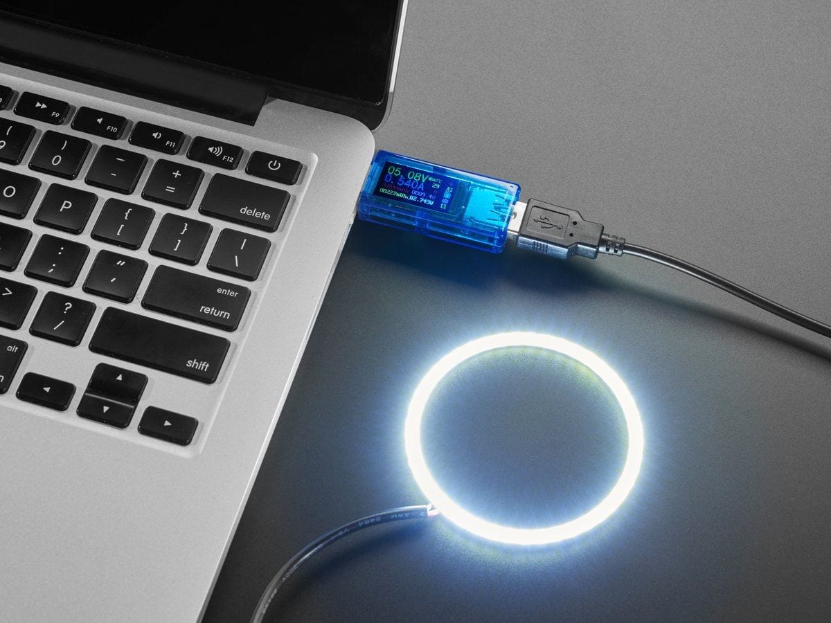 Cool White LED Ring Light with USB Cable and On/Off Switch (70mm Diameter 5V) - Image 5