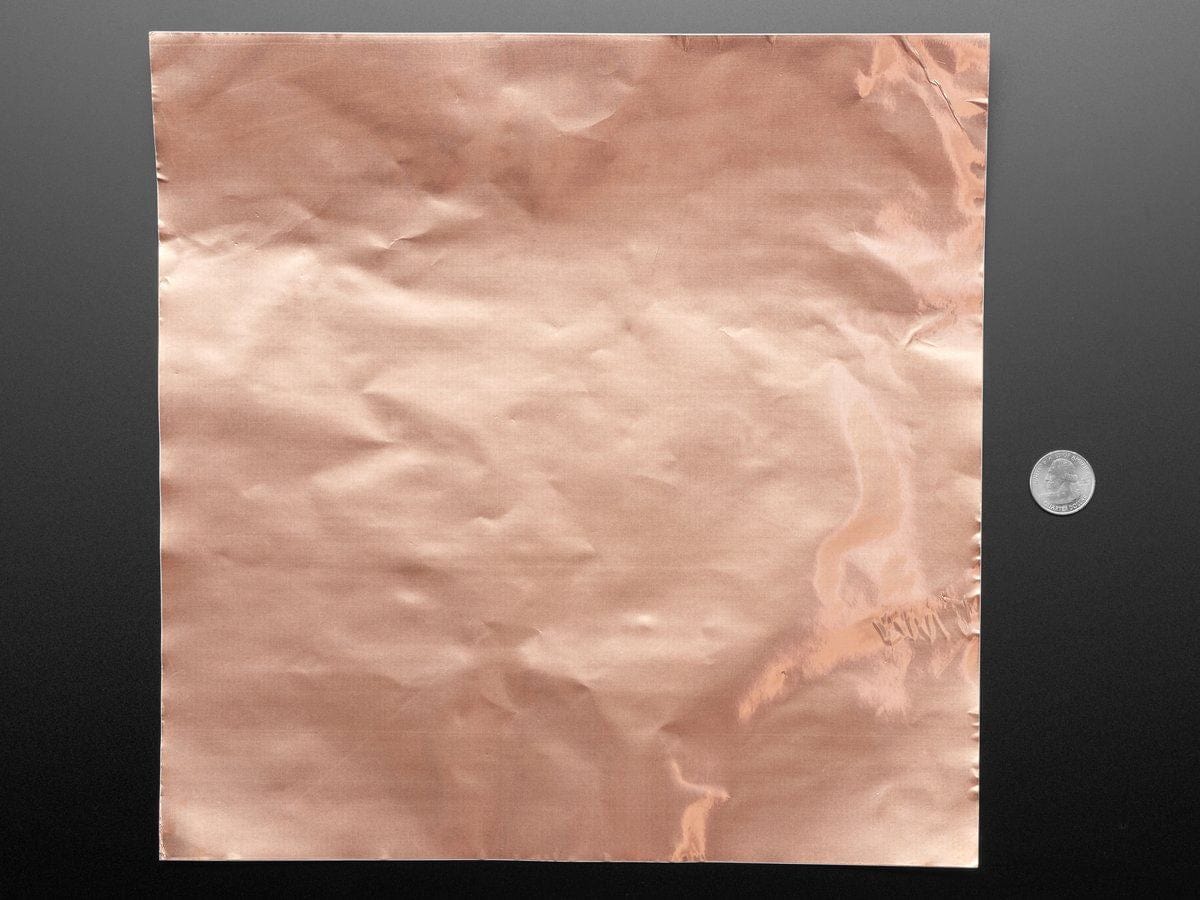 Copper Foil Sheet with Conductive Adhesive - 12" x12" Sheet - Image 2
