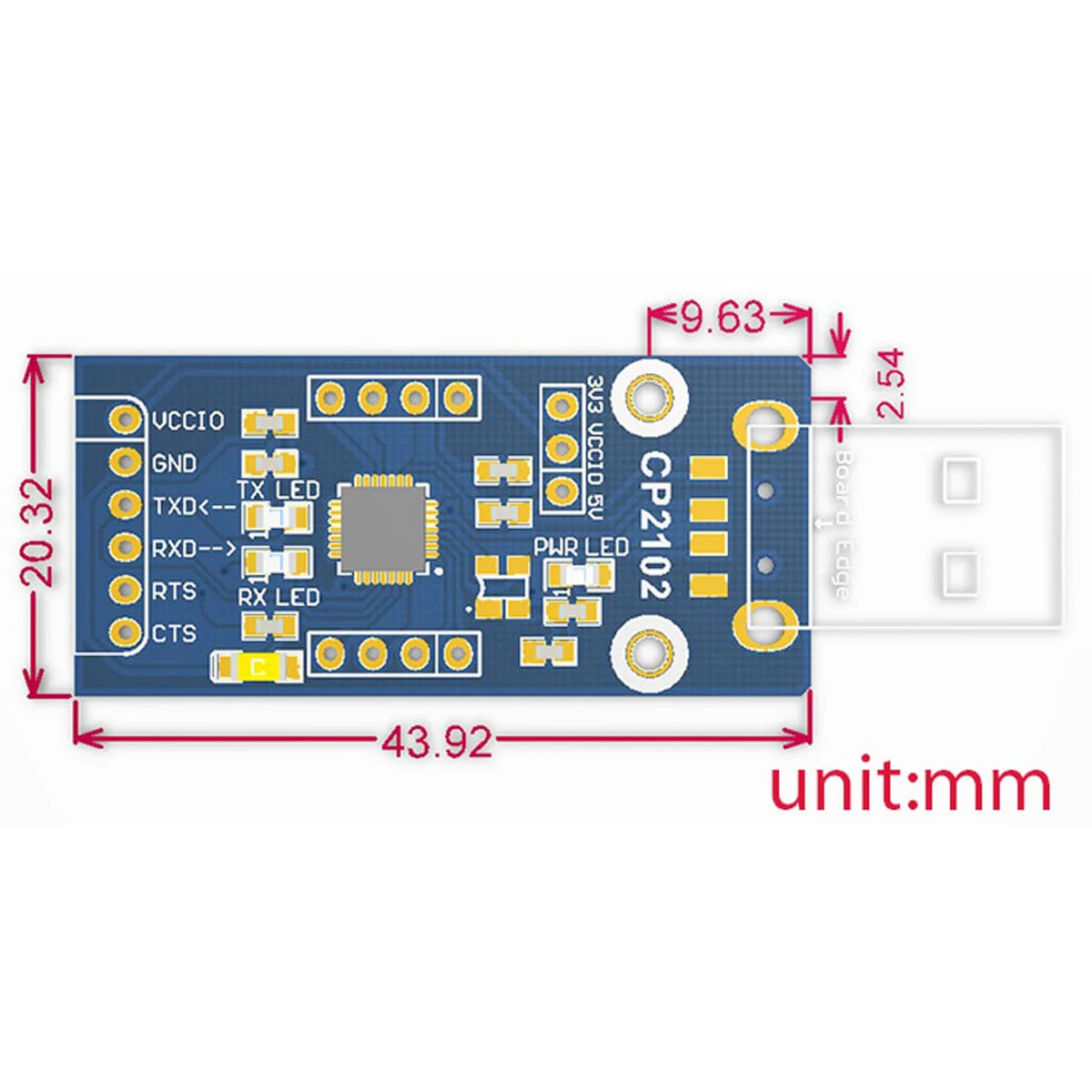 CP2102 USB UART Board (USB-A) - Image 6