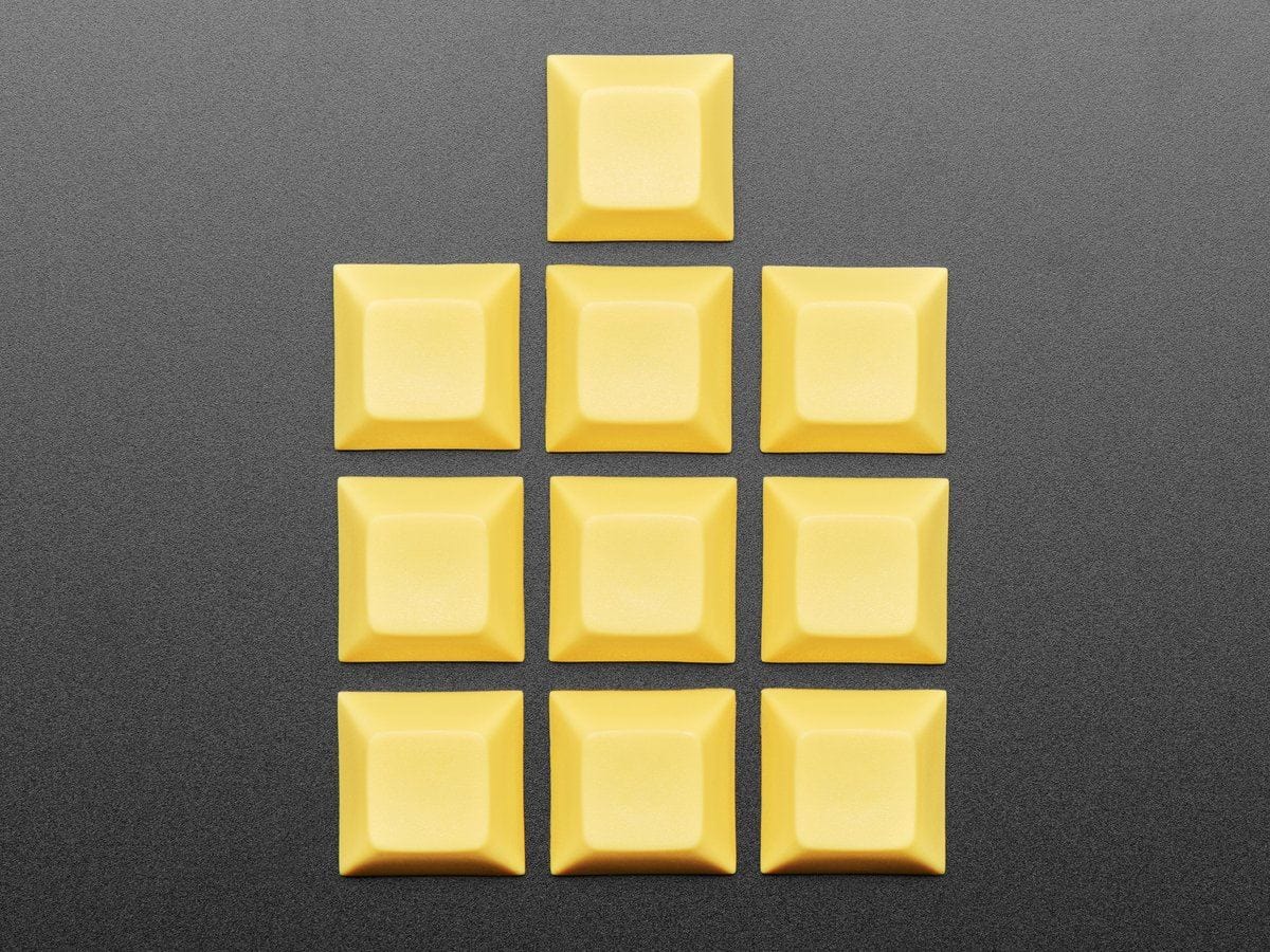 Dark Yellow DSA Keycaps for MX Compatible Switches - 10 pack - Image 3