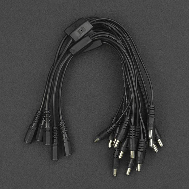 DC Barrel Jack Splitter Cables (1 Female to 4 Male, 5-pack) - Image 5