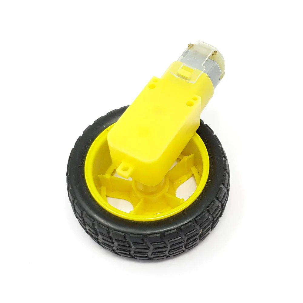 DC Motor - 3V Inc. Gearbox Wheel and Tyre - Image 2