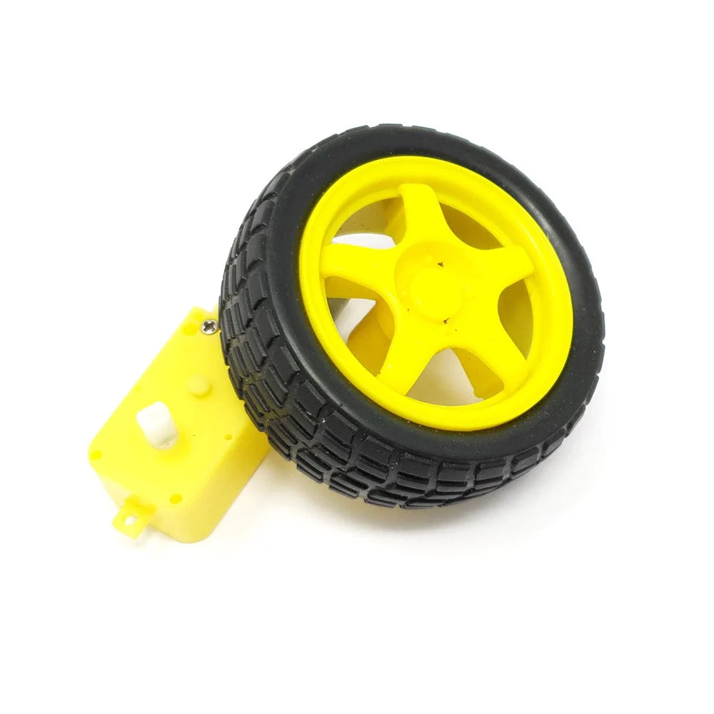 DC Motor - 3V Inc. Gearbox Wheel and Tyre - Image 3