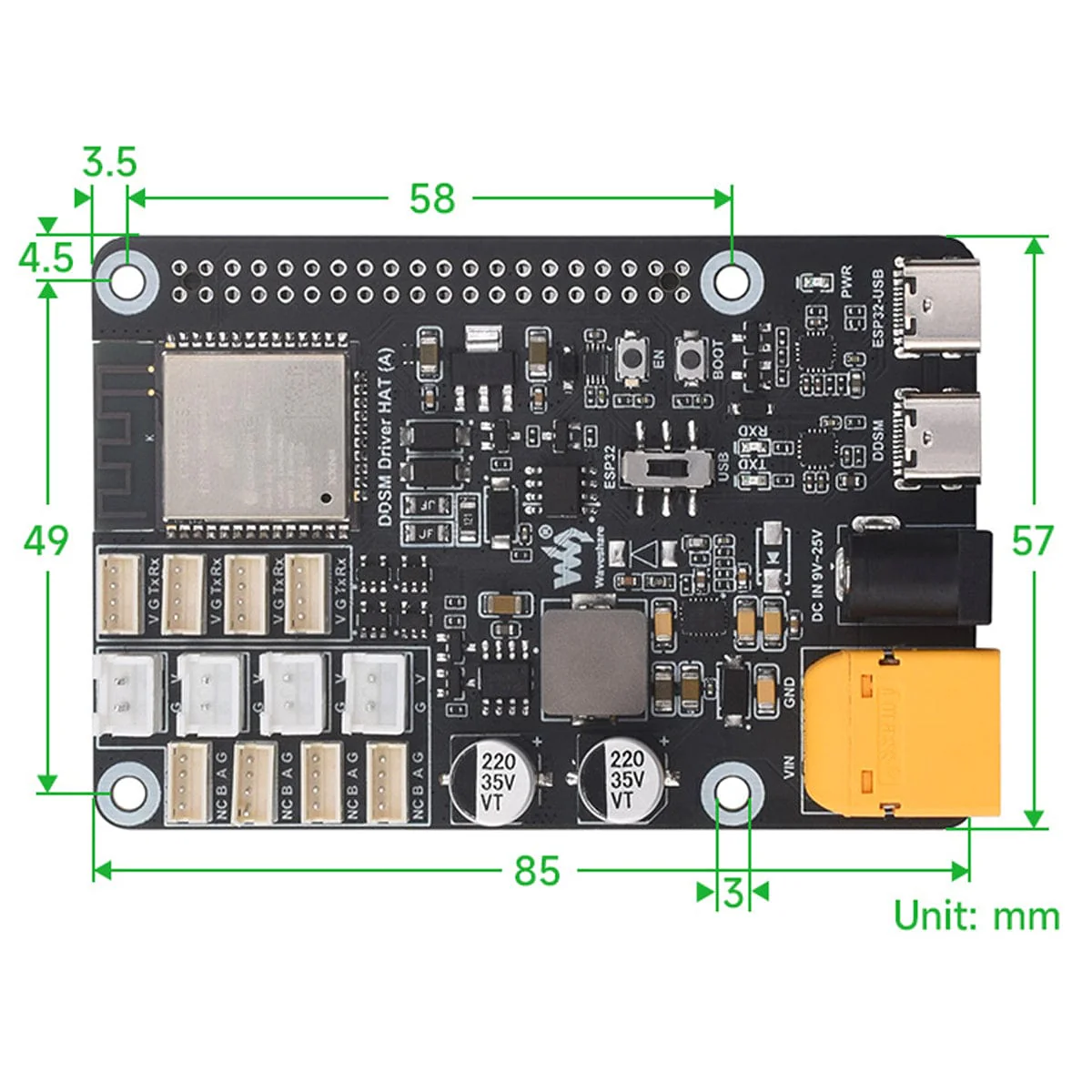 DDSM Hub Motor Driver Board for DDSM115/DDSM210/DDSM315 - Image 6