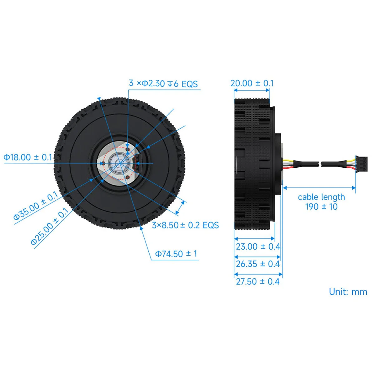 DDSM400 Direct Drive Servo Motor - Image 6