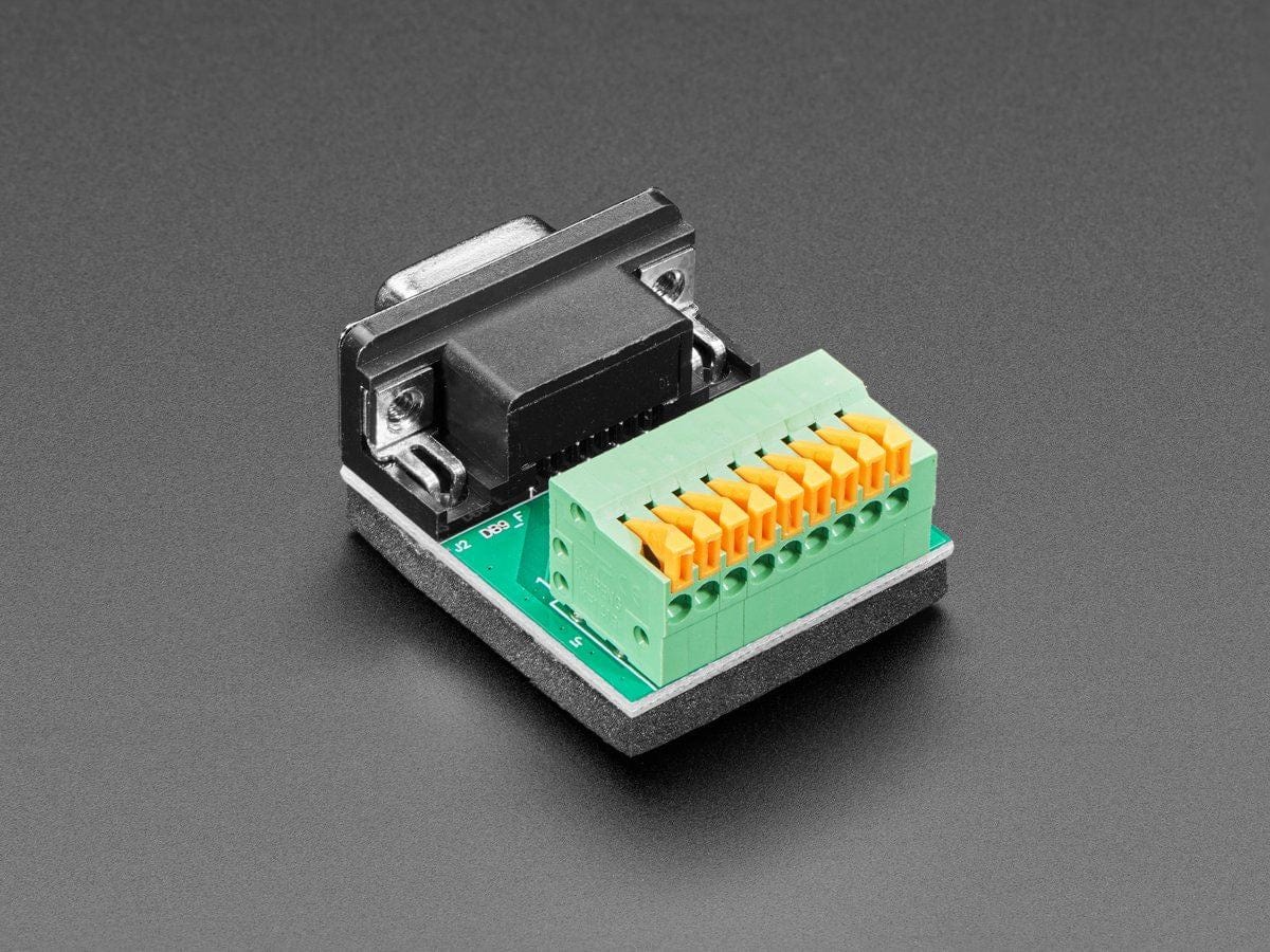 DE-9 (DB-9) Female Socket to Terminal Spring Block Adapter - Image 2