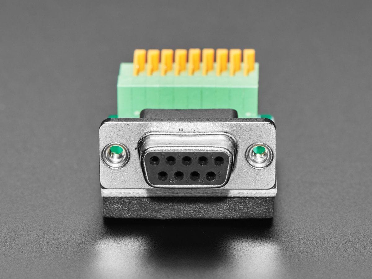 DE-9 (DB-9) Female Socket to Terminal Spring Block Adapter - Image 3