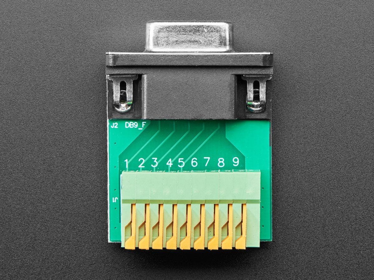 DE-9 (DB-9) Female Socket to Terminal Spring Block Adapter - Image 5