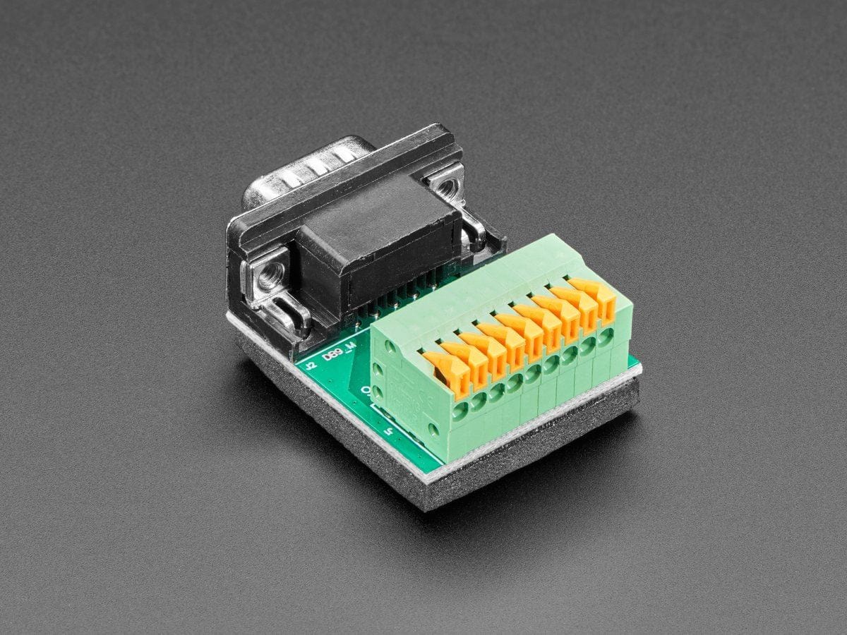 DE-9 (DB-9) Male Plug to Terminal Spring Block Adapter - Image 2