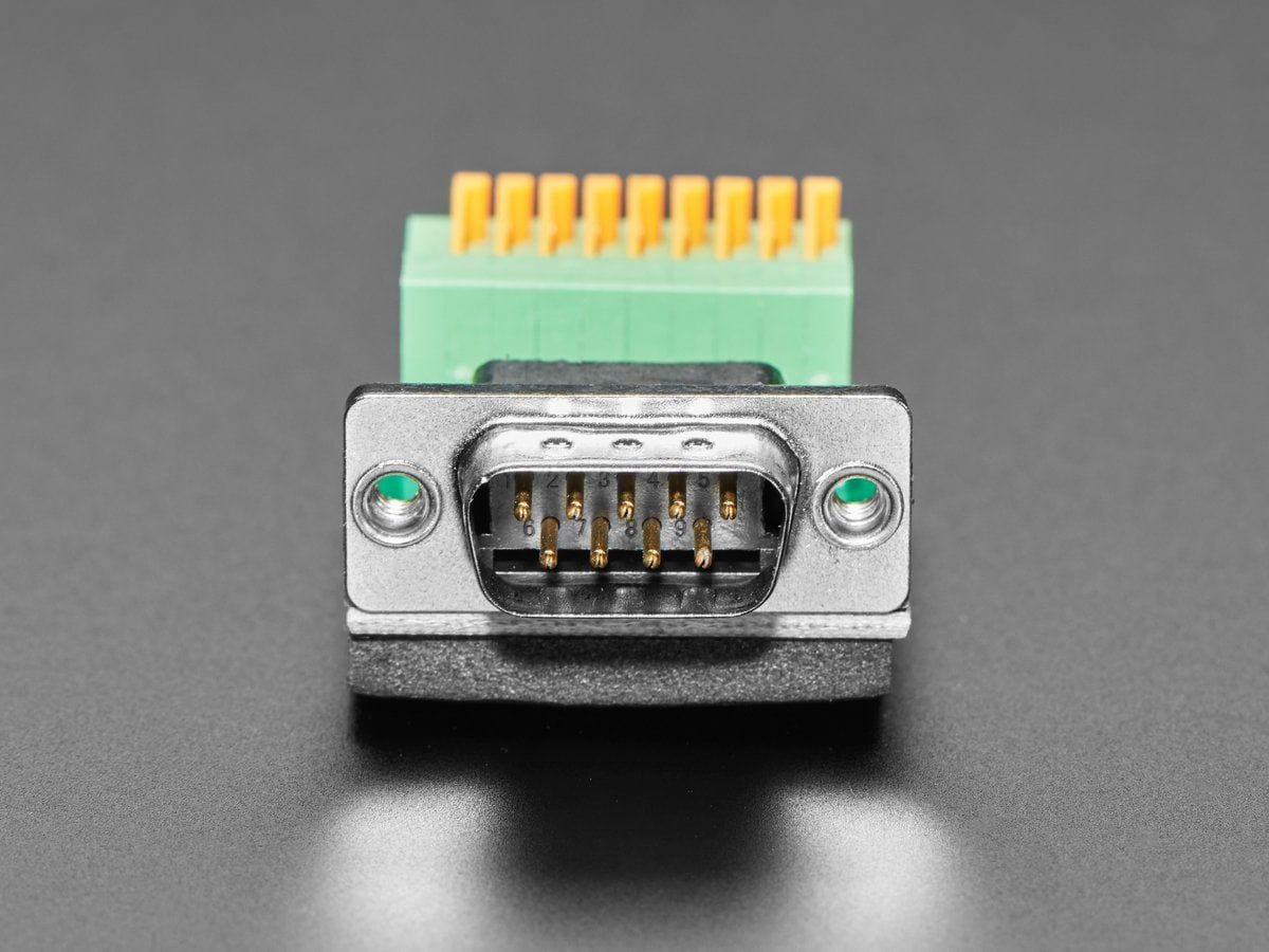 DE-9 (DB-9) Male Plug to Terminal Spring Block Adapter - Image 3
