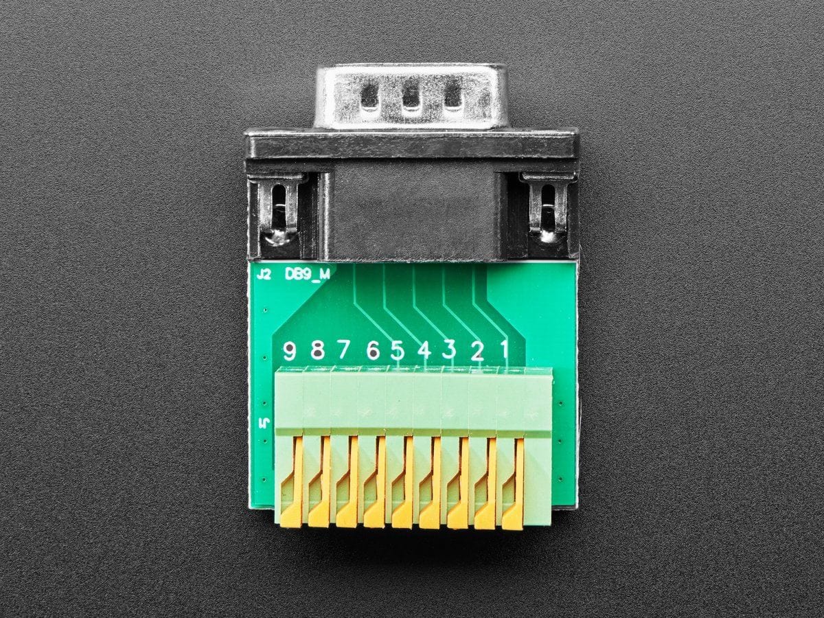 DE-9 (DB-9) Male Plug to Terminal Spring Block Adapter - Image 4