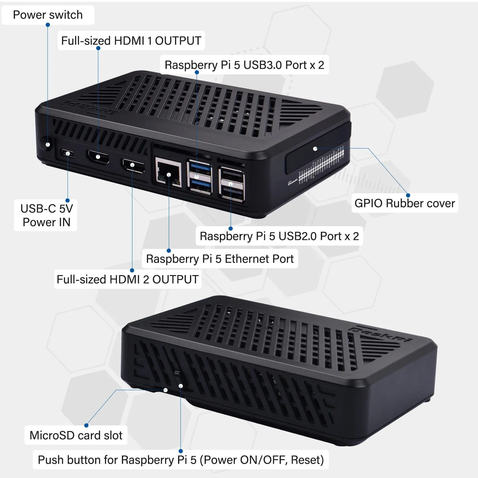 DeskPi Lite for Raspberry Pi 5 - Image 2