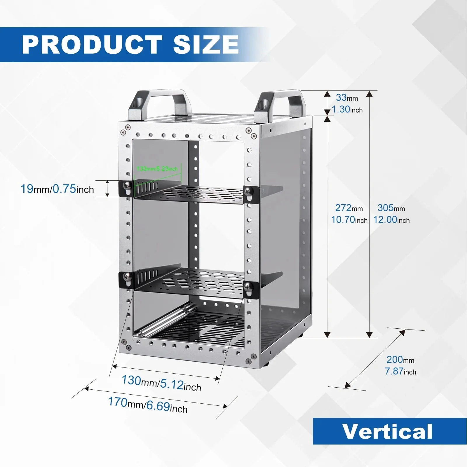 DeskPi RackMate TT - 7-10" 0.5-1U Micro Server Rack - Image 10