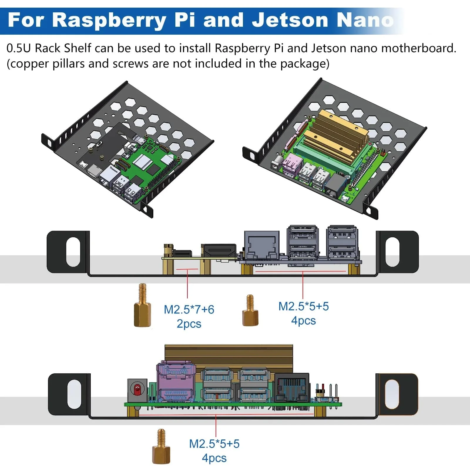 DeskPi RackMate TT - 7-10" 0.5-1U Micro Server Rack - Image 4
