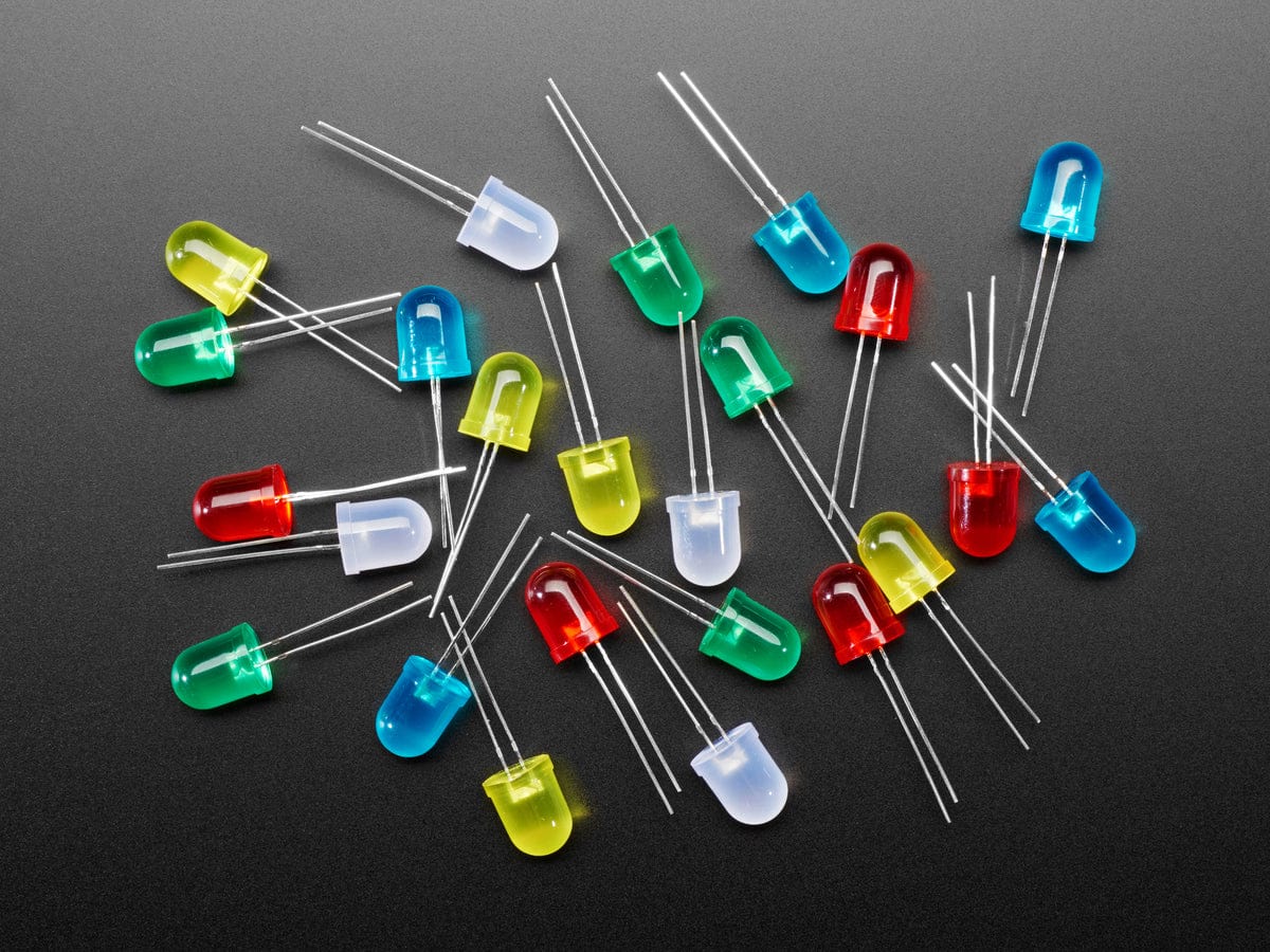Diffused 10mm LED Pack - 5 LEDs each in 5 Colors - 25 Pack - Image 3