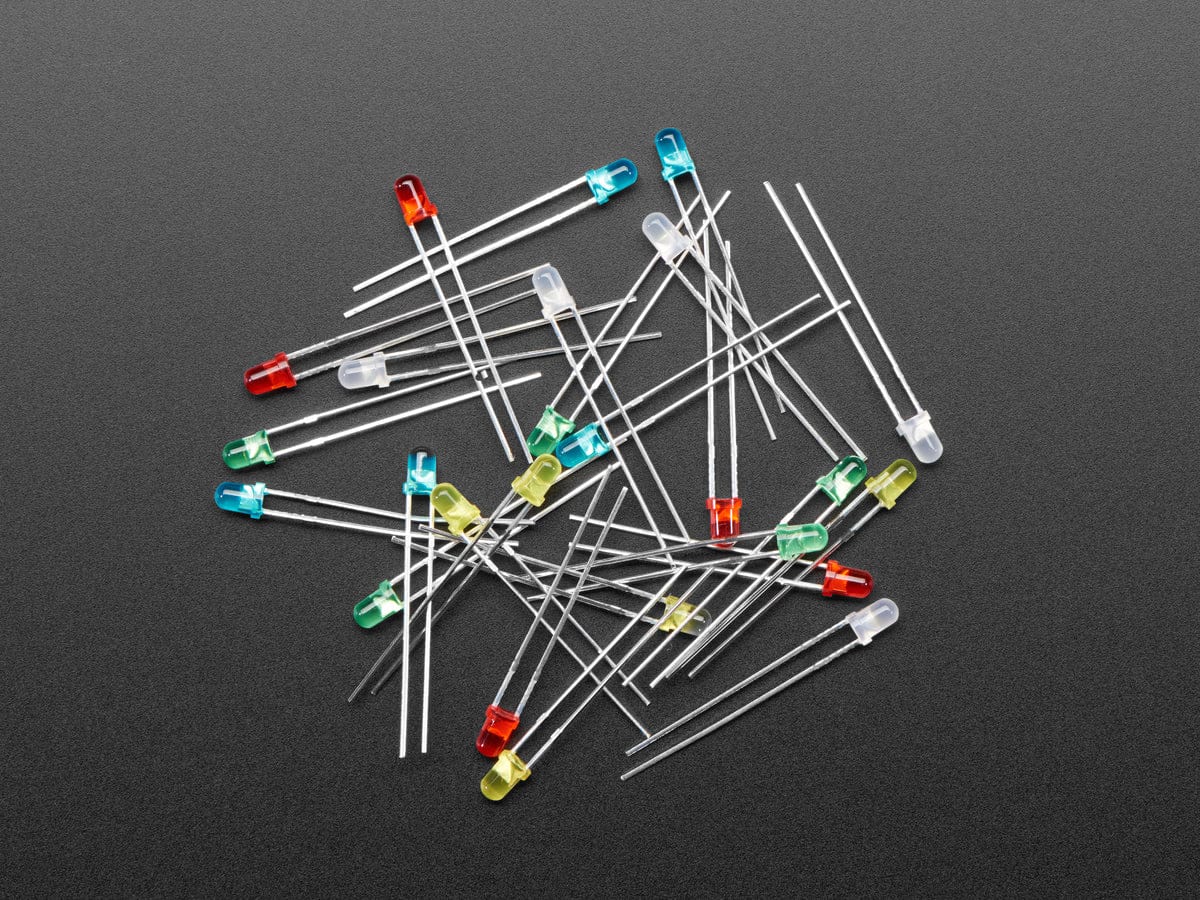 Diffused 3mm LED Pack - 5 LEDs each in 5 Colors - 25 Pack - Image 3
