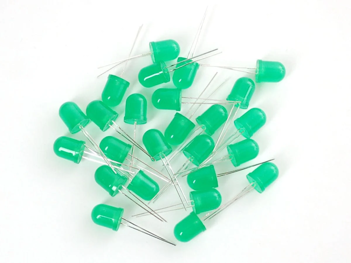 Diffused Green 10mm LED (25 pack) - Image 2