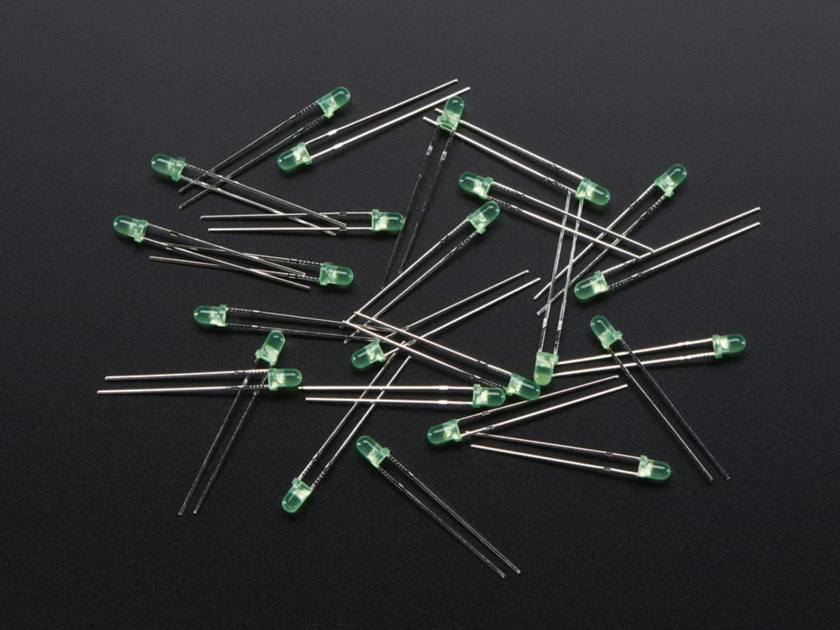 Diffused Green 3mm LED (25 pack) - Image 2