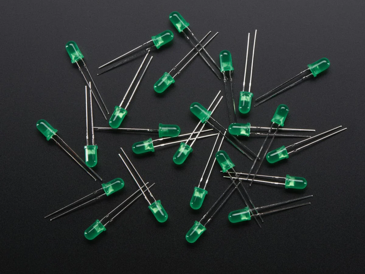 Diffused Green 5mm LED (25 pack) - Image 2