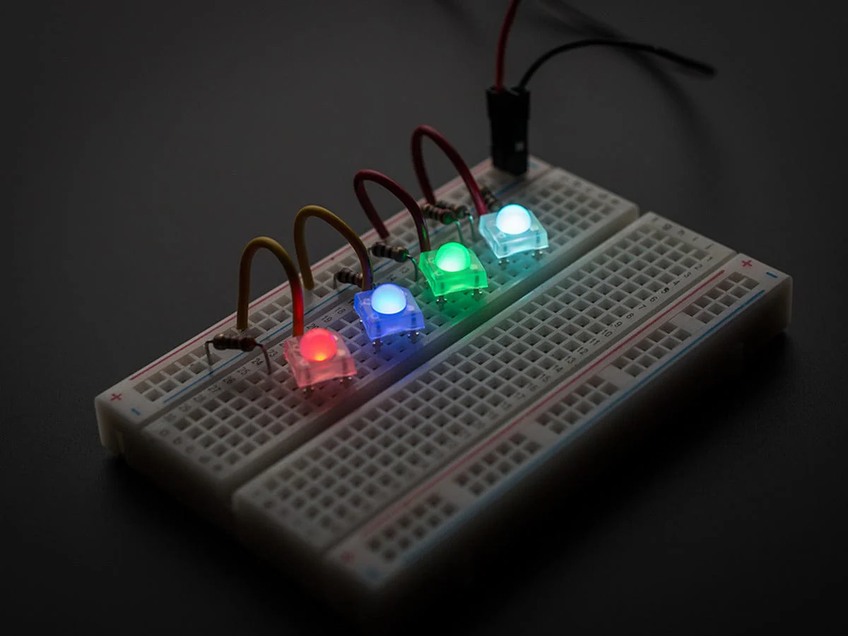 Diffused 'Piranha' Super-flux  RGB (tri-color) LED (10 pack) - Image 2