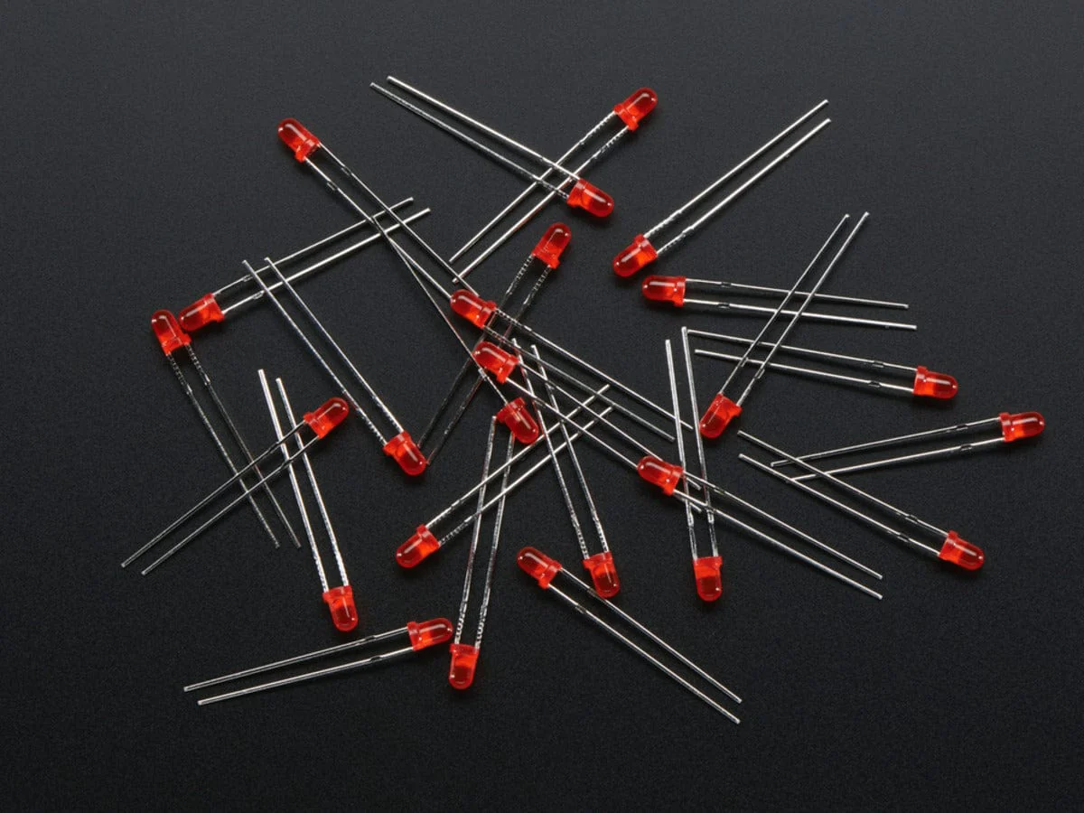 Diffused Red 3mm LED (25 pack) - Image 2