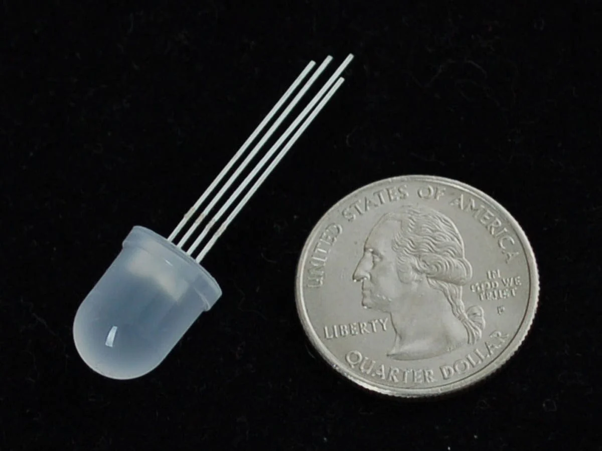 Diffused RGB (tri-color) 10mm LED (10 pack) (Common Anode)