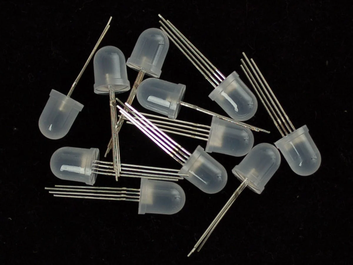Diffused RGB (tri-color) 10mm LED (10 pack) (Common Anode) - Image 4