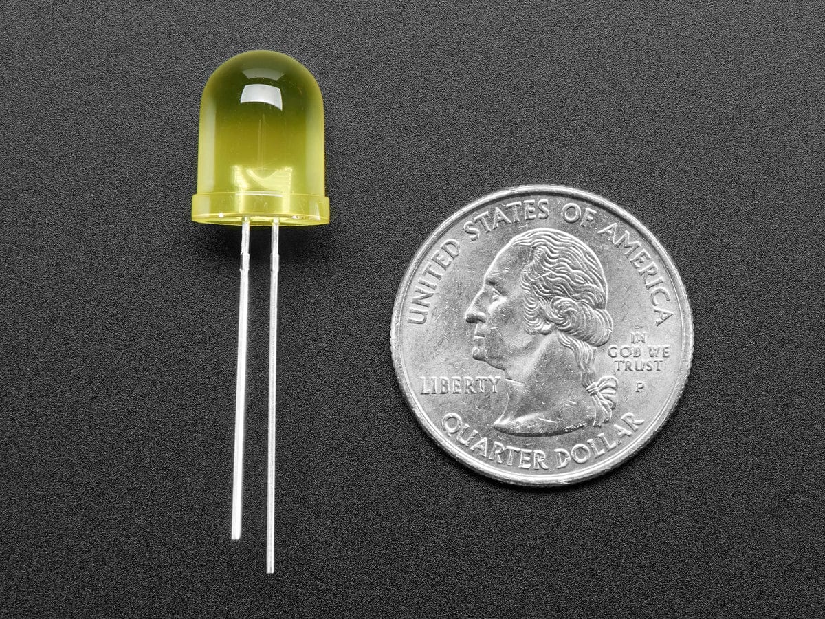 Diffused Yellow 10mm LED (25 pack) [Discontinued] - Image 2