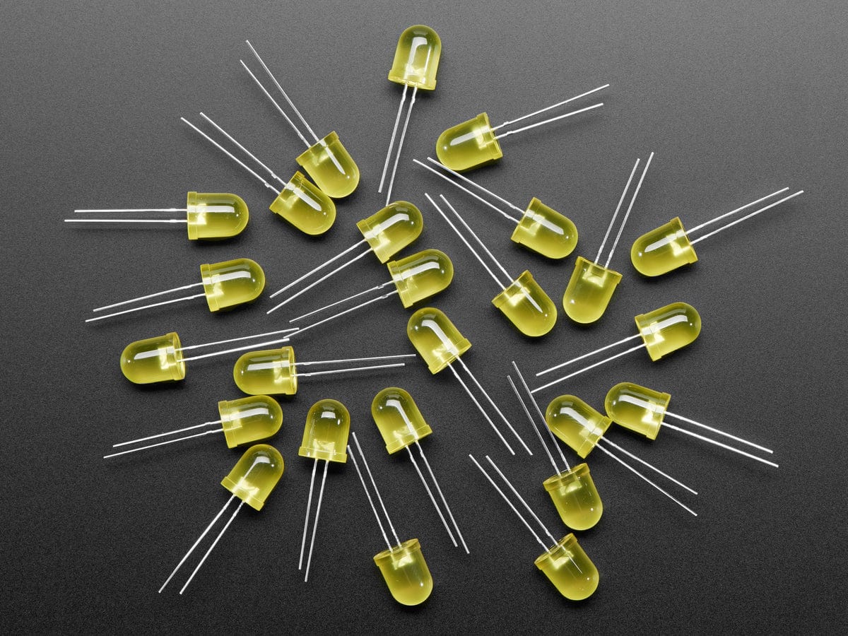 Diffused Yellow 10mm LED (25 pack) [Discontinued] - Image 3