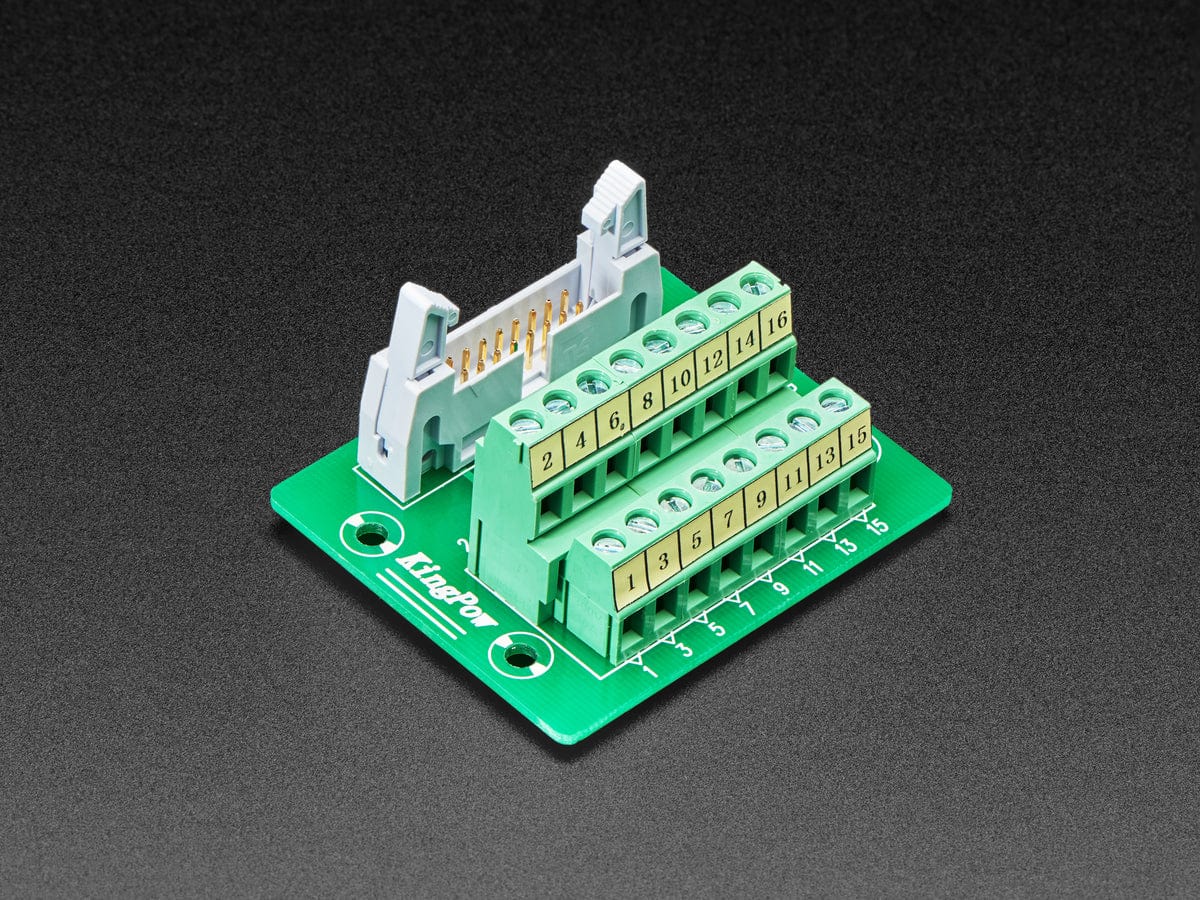 DIN Rail 2x8 IDC to Terminal Block Adapter Breakout - Image 3