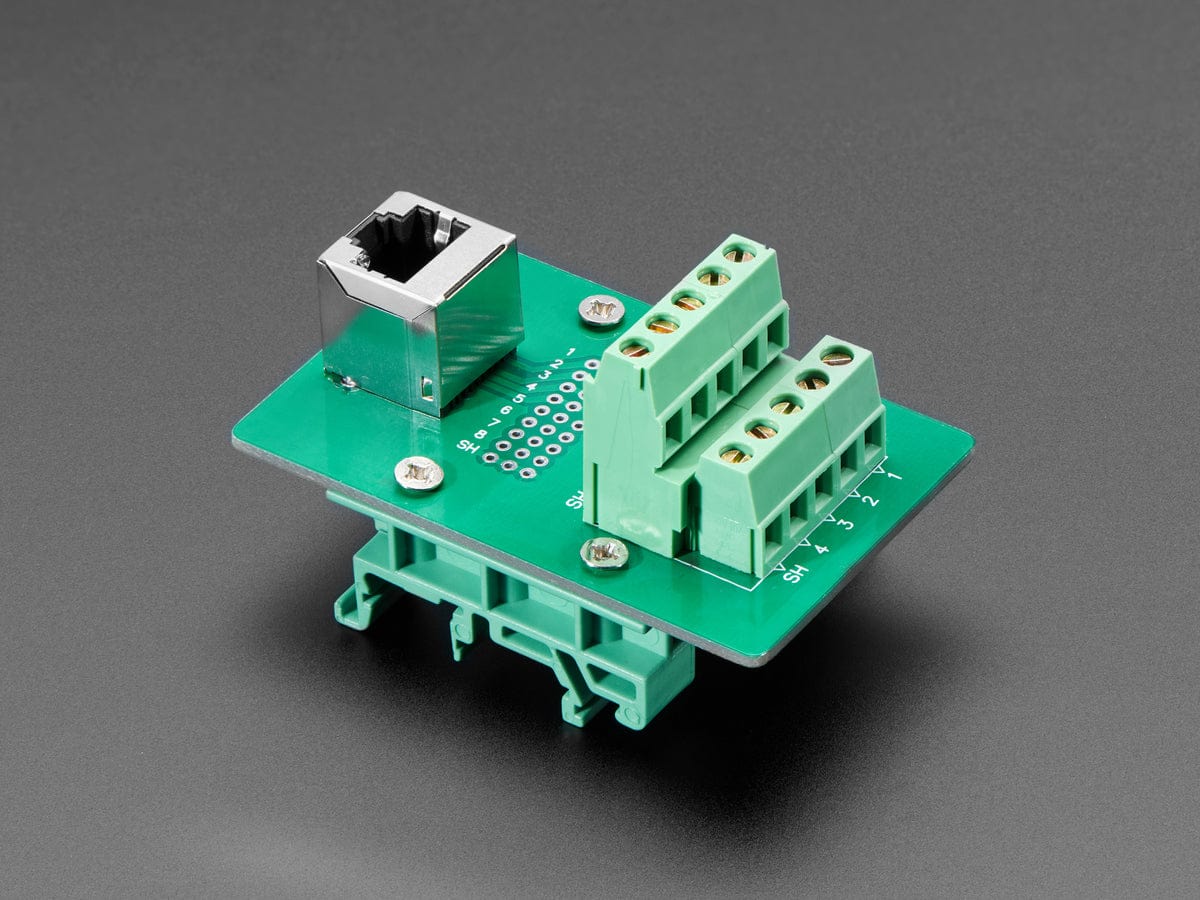 DIN Rail RJ-45 To Terminal Block Adapter (Vertical Jack) [discontinued] - Image 2