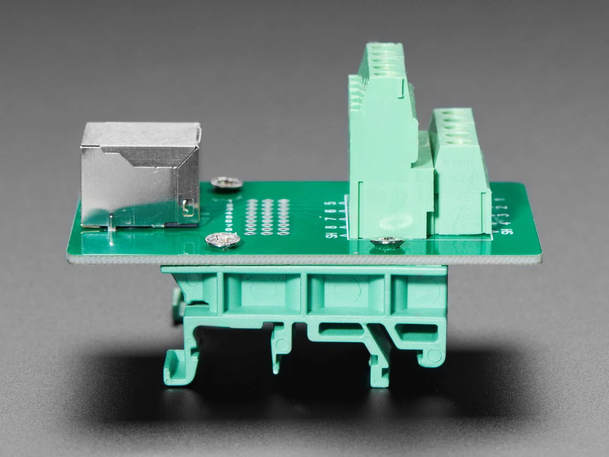 DIN Rail RJ-45 To Terminal Block Adapter (Right Angle Jack) - Image 3