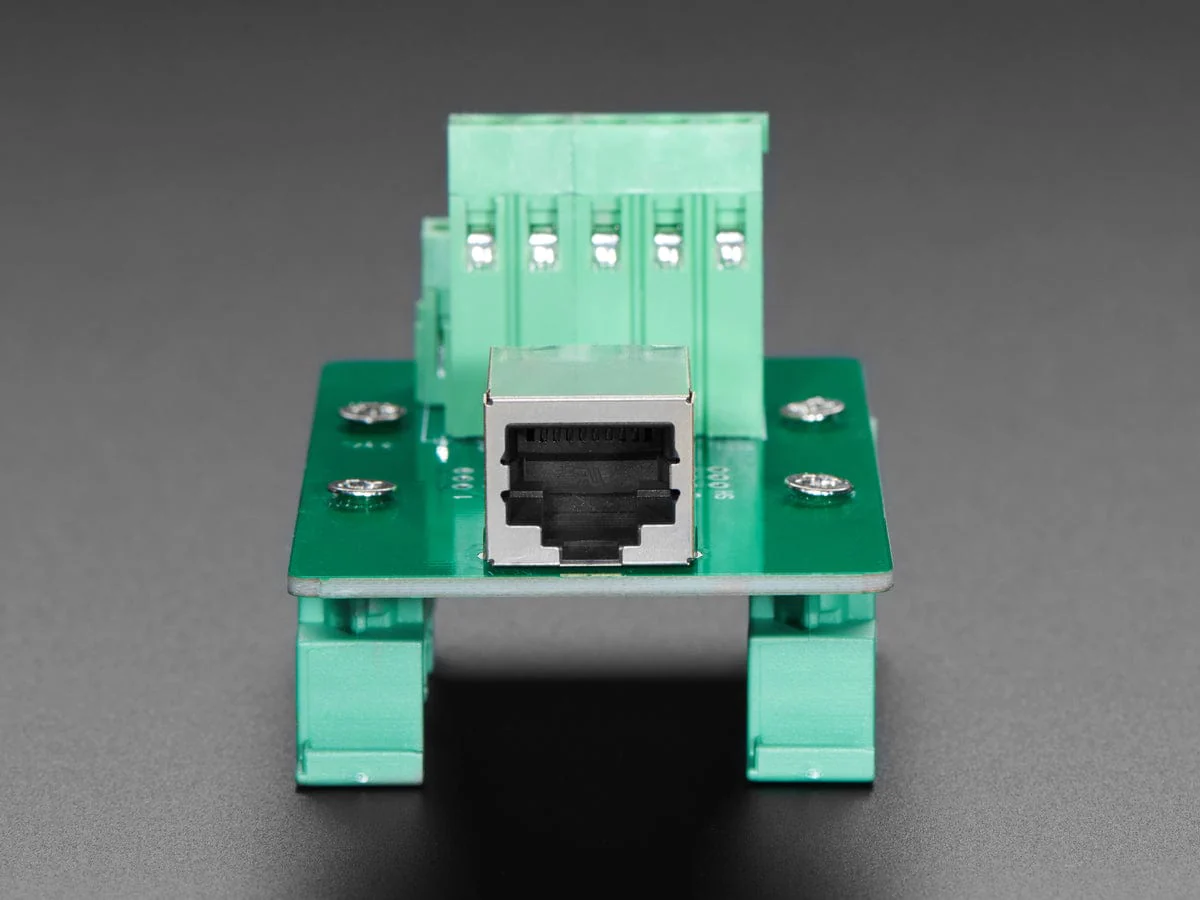 DIN Rail RJ-45 To Terminal Block Adapter (Right Angle Jack) - Image 4