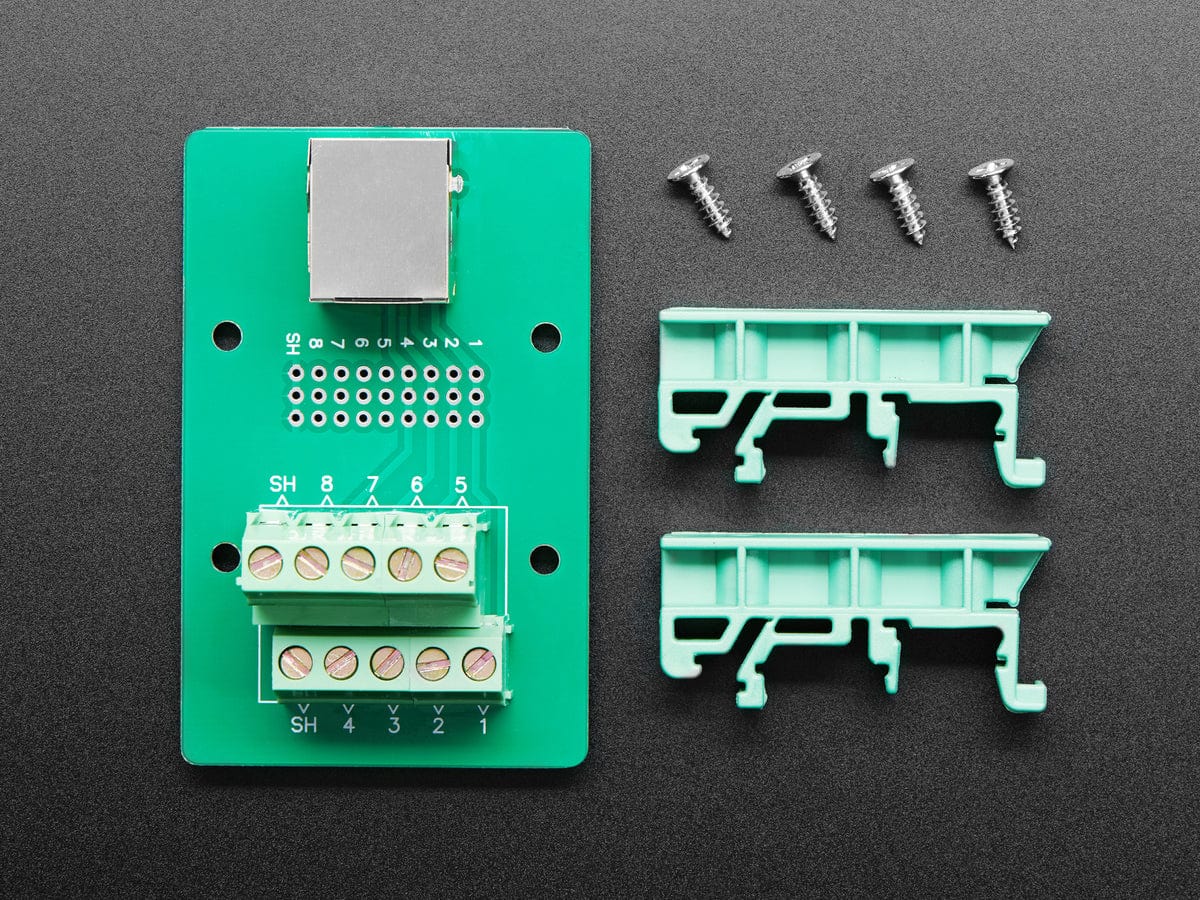 DIN Rail RJ-45 To Terminal Block Adapter (Right Angle Jack) - Image 7