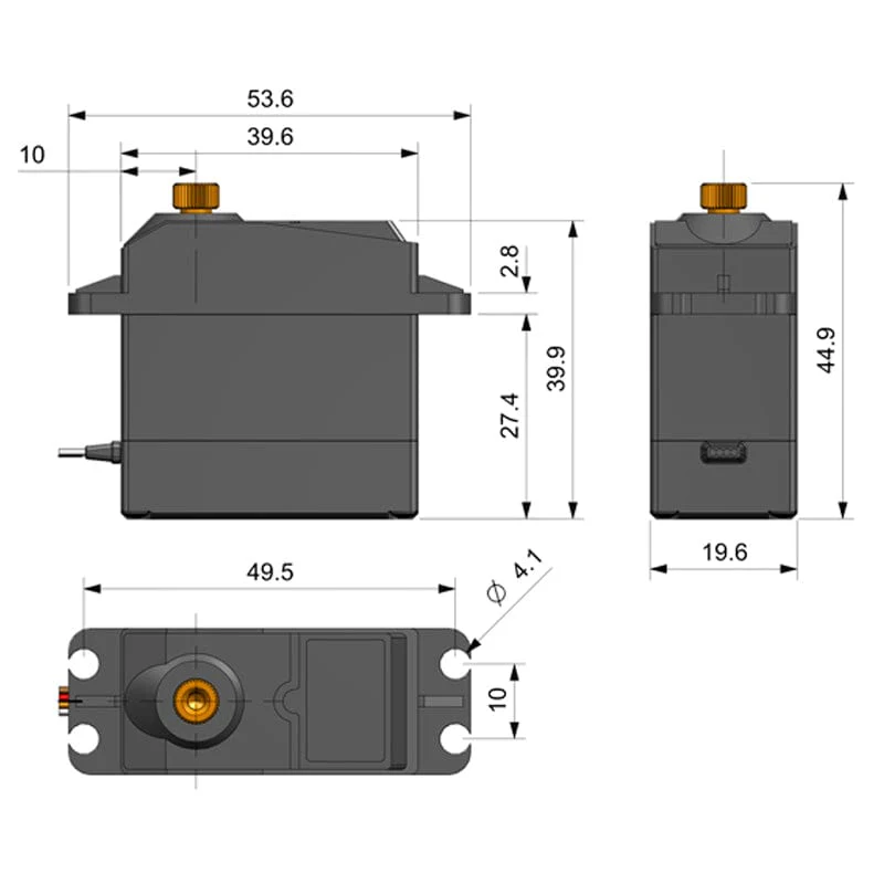 DF Metal 15KG Servo with Analogue Feedback 270° (DSS-M15S) - Image 7