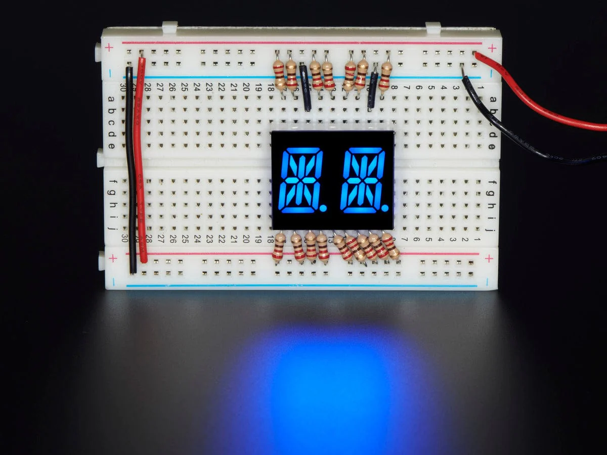 Dual Alphanumeric Display - Blue 0.54" Digit Height - Pack of 2 - Image 2