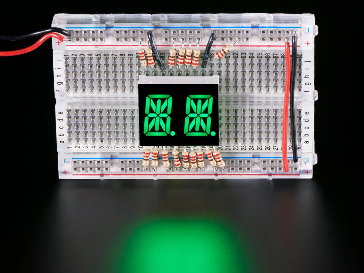 Dual Alphanumeric Display - Green 0.54" Digit Height - Pack of 2 - Image 2