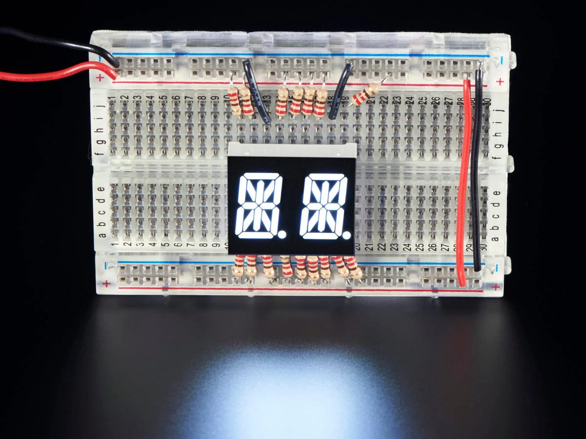 Dual Alphanumeric Display - White 0.54" Digit Height - Pack of 2 [discontinued] - Image 2