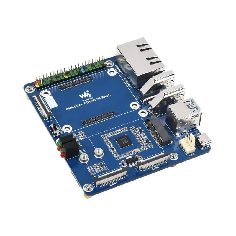 Dual Gigabit Ethernet 5G/4G Base Board for Raspberry Pi CM4 - Image 4