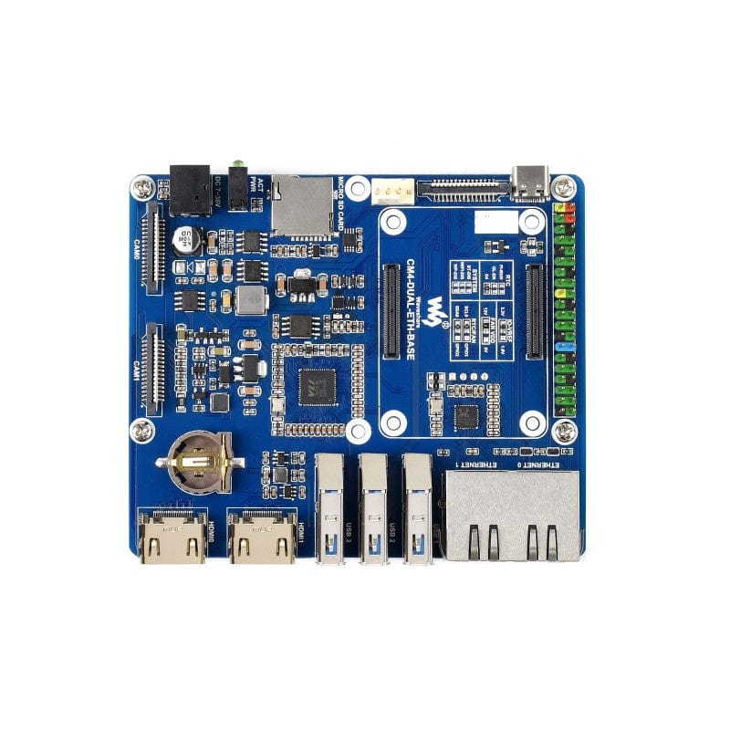 Dual Gigabit Ethernet Base Board for Raspberry Pi Compute Module 4 - Image 3