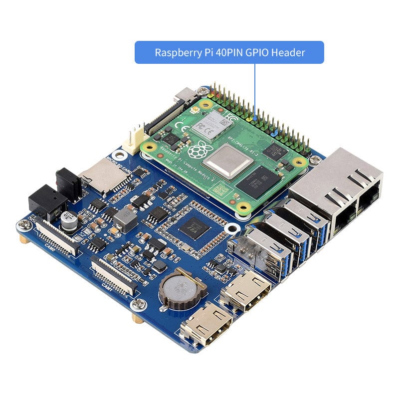 Dual Gigabit Ethernet Base Board for Raspberry Pi Compute Module 4 - Image 6