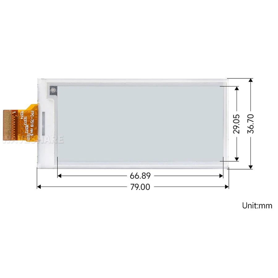 2.9" ePaper Display Raw Panel (296x128) - Image 4