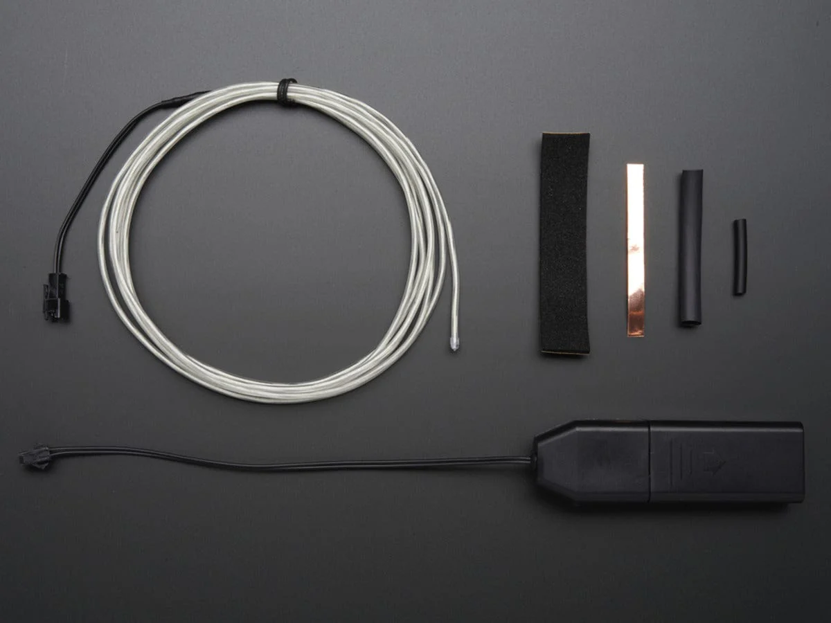 EL wire starter pack - Aqua 2.5 meter (8.2 ft) [Discontinued] - Image 3