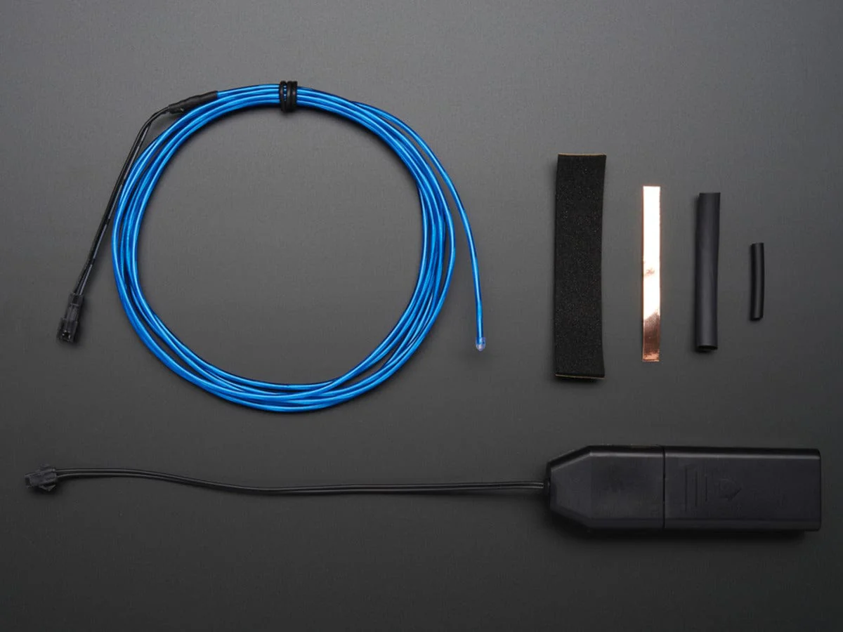 EL wire starter pack - Blue 2.5 meter (8.2 ft) [Discontinued] - Image 4