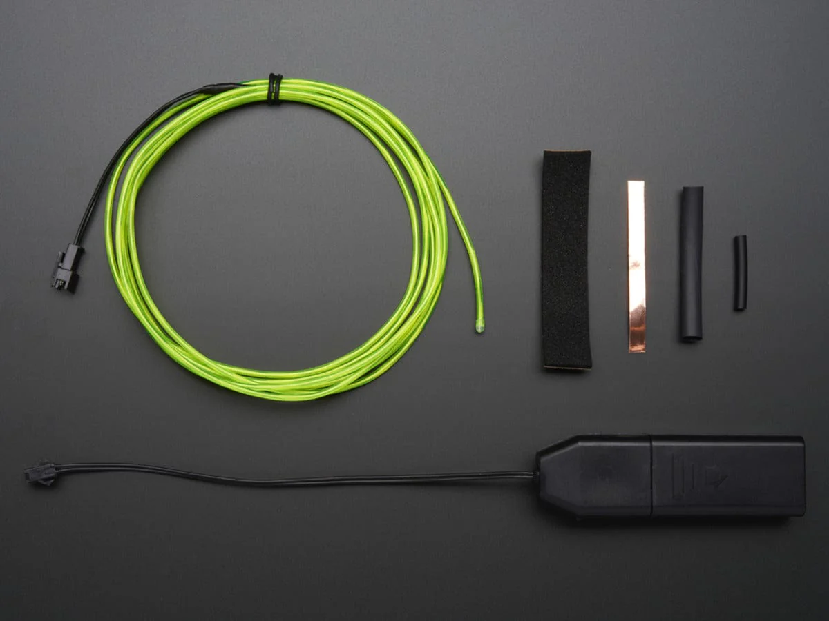 EL wire starter pack -  Green 2.5 meter (8.2 ft) [Discontinued] - Image 4
