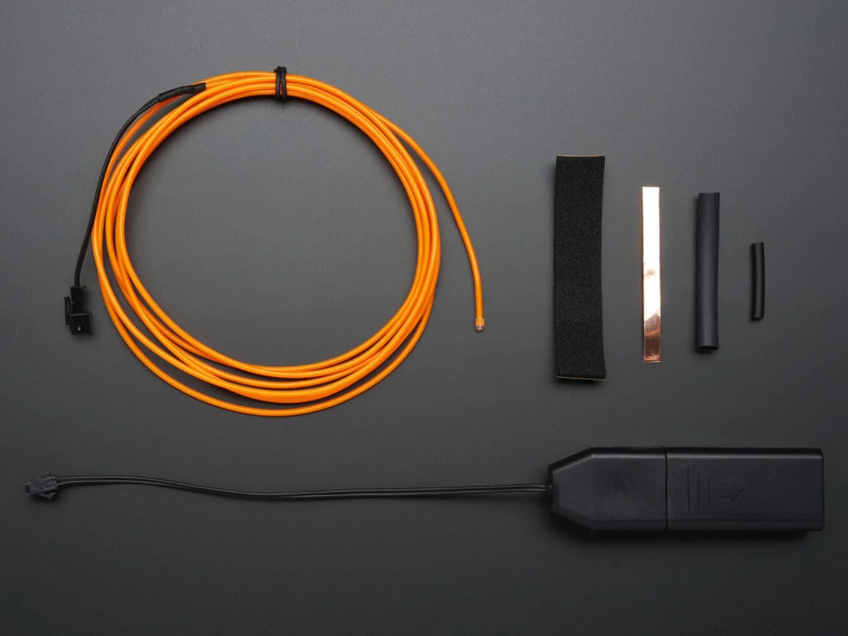 EL wire starter pack - Orange 2.5 meter (8.2 ft) [Discontinued] - Image 4