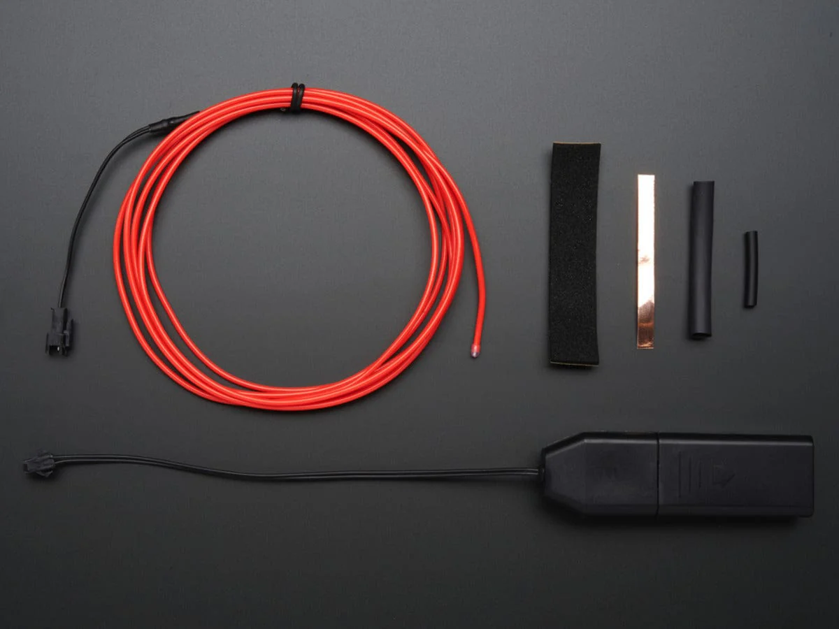 EL wire starter pack - Pink 2.5 meter (8.2 ft) [Discontinued] - Image 3