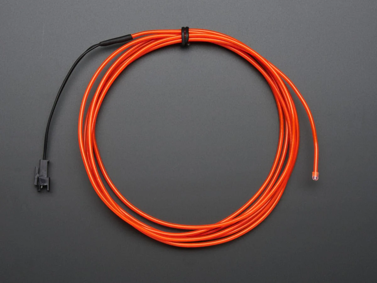 EL wire starter pack - Red 2.5 meter (8.2 ft) [discontinued] - Image 2