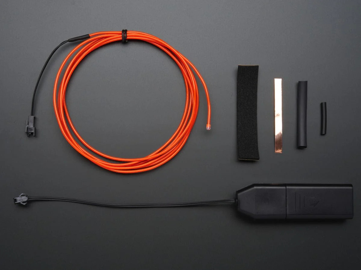 EL wire starter pack - Red 2.5 meter (8.2 ft) [discontinued] - Image 3